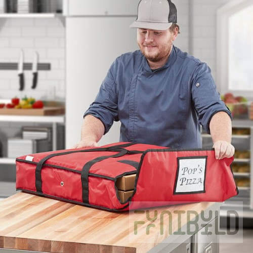 CaterGator Dash Insulated Pizza Delivery Bag Red Soft-Sided Heavy-Duty Nylon 26 1/2