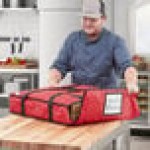 CaterGator Dash Insulated Pizza Delivery Bag Red Soft-Sided Heavy-Duty Nylon 26 1/2