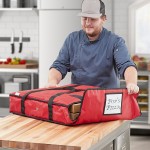 CaterGator Dash Insulated Pizza Delivery Bag Red Soft-Sided Heavy-Duty Nylon 26 1/2