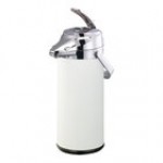 Service Ideas Signa-Air 2.2 Liter Stainless Steel Lined Brushed Stainless and Chrome Airpot with Lever and Flavor Indicator Tabs ENALS22SCH