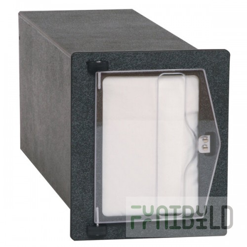 Vollrath FMHVN-1 In-Counter Black Thermoplastic Flush Mount Folded Napkin Dispenser - Cut-Out Dimensions 6 3/16