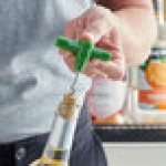 Green Plastic Pocket Corkscrew with WebstaurantStore Logo