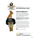 Precision Pours 999 RA C/F Rum Amber Free Flow Liquor Pourer with Collar and Fliptop - 12/Pack Precision Pours 999 RA C/F Rum Amber Free Flow Liquor Pourer with Collar and Fliptop - 12/Pack