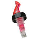 Precision Pours 100 RA C/F 1 oz. Rum Amber Measured Liquor Pourer with Collar and Fliptop - 12/Pack