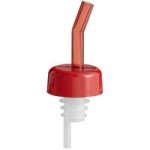 Choice Red Screened Liquor Pourer with Black Collar - 12/Pack Choice Red Screened Liquor Pourer with Black Collar - 12/Pack