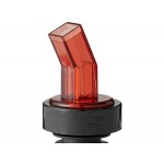 Choice Red Screened Liquor Pourer with Black Collar - 12/Pack Choice Red Screened Liquor Pourer with Black Collar - 12/Pack