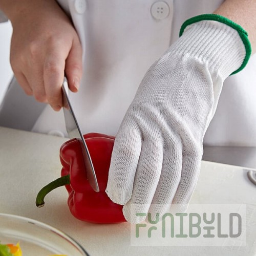 Mercer Culinary M33411M MercerGuard® White A4 Level Cut-Resistant Glove - Medium