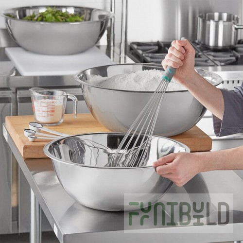 Choice Standard Stainless Steel Mixing Bowl Set - XL - 3/Set