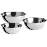 Choice Standard Stainless Steel Mixing Bowl Set - XL - 3/Set