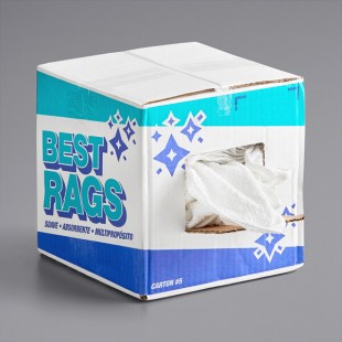 Hospeco Multi-Purpose White Terry Cloth Rags in Bulk - 40 lb.