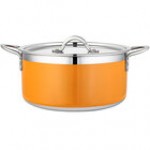 Bon Chef Country French X 5.69 Qt. Cobalt Blue Stainless Steel Pot - 71303-CF2-CB