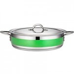 Bon Chef Country French X 5.69 Qt. Cobalt Blue Stainless Steel Pot - 71303-CF2-CB