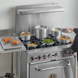 Choice 10-Piece Aluminum Cookware Set with 2 Sauce Pans, 3.75 Qt. Sauté Pan with Cover, 8 Qt. Stock Pot with Cover, 2 Fry Pans, and 13