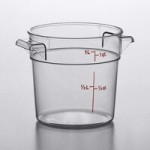 Cambro 1 Qt. Translucent Round Polypropylene Food Storage Container Seal Cover