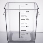 Rubbermaid® 8 Qt. Clear Square Polycarbonate Food Storage Container Rubbermaid® 8 Qt. Clear Square Polycarbonate Food Storage Container