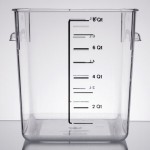 Rubbermaid® 8 Qt. Clear Square Polycarbonate Food Storage Container Rubbermaid® 8 Qt. Clear Square Polycarbonate Food Storage Container