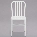 Flash Furniture CH-61200-18-WH-GG White Metal Indoor / Outdoor Chair with Vertical Slat Back Flash Furniture CH-61200-18-WH-GG White Metal Indoor / Outdoor Chair with Vertical Slat Back