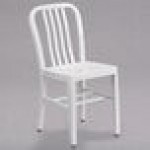 Flash Furniture CH-61200-18-WH-GG White Metal Indoor / Outdoor Chair with Vertical Slat Back Flash Furniture CH-61200-18-WH-GG White Metal Indoor / Outdoor Chair with Vertical Slat Back