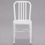 Flash Furniture CH-61200-18-WH-GG White Metal Indoor / Outdoor Chair with Vertical Slat Back Flash Furniture CH-61200-18-WH-GG White Metal Indoor / Outdoor Chair with Vertical Slat Back