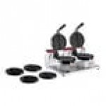 Estella WBMX2A Double Belgian Waffle Maker with Honeycomb Waffle Plate - 120V, 1,820W