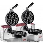 Estella WBMX2A Double Belgian Waffle Maker with Honeycomb Waffle Plate - 120V, 1,820W
