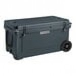 CaterGator CG65CHRW Charcoal 65 Qt. Mobile Rotomolded Outdoor Cooler / Ice Chest