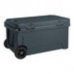 CaterGator CG65CHRW Charcoal 65 Qt. Mobile Rotomolded Outdoor Cooler / Ice Chest