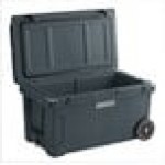 CaterGator CG65CHRW Charcoal 65 Qt. Mobile Rotomolded Outdoor Cooler / Ice Chest