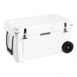 CaterGator CG65CHRW Charcoal 65 Qt. Mobile Rotomolded Outdoor Cooler / Ice Chest
