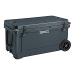 CaterGator CG65CHRW Charcoal 65 Qt. Mobile Rotomolded Outdoor Cooler / Ice Chest
