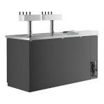 Avantco UDD-3-CT-8 Black Kegerator / Beer Dispenser with (2) Quadruple Tap Tower and Club Top - (3) 1/2 Keg Capacity Avantco UDD-3-CT-8 Black Kegerator / Beer Dispenser with (2) Quadruple Tap Tower and Club Top - (3) 1/2 Keg Capacity