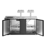 Avantco UDD-3-CT-8 Black Kegerator / Beer Dispenser with (2) Quadruple Tap Tower and Club Top - (3) 1/2 Keg Capacity Avantco UDD-3-CT-8 Black Kegerator / Beer Dispenser with (2) Quadruple Tap Tower and Club Top - (3) 1/2 Keg Capacity
