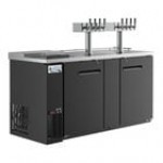 Avantco UDD-3-CT-8 Black Kegerator / Beer Dispenser with (2) Quadruple Tap Tower and Club Top - (3) 1/2 Keg Capacity Avantco UDD-3-CT-8 Black Kegerator / Beer Dispenser with (2) Quadruple Tap Tower and Club Top - (3) 1/2 Keg Capacity