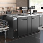 Avantco UDD-3-CT-8 Black Kegerator / Beer Dispenser with (2) Quadruple Tap Tower and Club Top - (3) 1/2 Keg Capacity Avantco UDD-3-CT-8 Black Kegerator / Beer Dispenser with (2) Quadruple Tap Tower and Club Top - (3) 1/2 Keg Capacity
