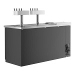 Avantco UDD-3-CT-8 Black Kegerator / Beer Dispenser with (2) Quadruple Tap Tower and Club Top - (3) 1/2 Keg Capacity Avantco UDD-3-CT-8 Black Kegerator / Beer Dispenser with (2) Quadruple Tap Tower and Club Top - (3) 1/2 Keg Capacity