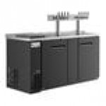 Avantco UDD-3-CT-8 Black Kegerator / Beer Dispenser with (2) Quadruple Tap Tower and Club Top - (3) 1/2 Keg Capacity Avantco UDD-3-CT-8 Black Kegerator / Beer Dispenser with (2) Quadruple Tap Tower and Club Top - (3) 1/2 Keg Capacity