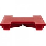 Cambro VBRUHD6158 Hot Red 6' Versa Ultra Food / Salad Bar with Storage and Heavy-Duty Casters