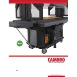 Cambro VBRUHD6158 Hot Red 6' Versa Ultra Food / Salad Bar with Storage and Heavy-Duty Casters