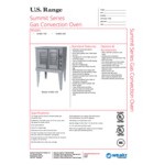 Garland / U.S. Range SUMG-200 Summit Series Natural Gas Double Deck Full Size Convection Oven - 106,000 BTU