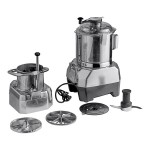 AvaMix Goliath Combination Food Processor with 8 Qt. Stainless Steel Bowl, Continuous Feed, and 2 Discs - 2 hp