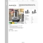 AvaMix Goliath Combination Food Processor with 8 Qt. Stainless Steel Bowl, Continuous Feed, and 2 Discs - 2 hp