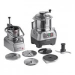 AvaMix Goliath Combination Food Processor with 8 Qt. Stainless Steel Bowl, Continuous Feed, and 2 Discs - 2 hp