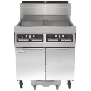 Frymaster SCFHD250G 100 lb. 2 Unit Natural Gas Floor Fryer System with CM3.5 Controls and Filtration System - 200,000 BTU