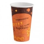 Choice 16 oz. Single Wall Blue Speck Print Poly Paper Hot Cup - 1,000/Case