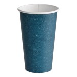 Choice 16 oz. Single Wall Blue Speck Print Poly Paper Hot Cup - 1,000/Case