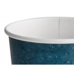 Choice 16 oz. Single Wall Blue Speck Print Poly Paper Hot Cup - 1,000/Case