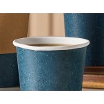Choice 16 oz. Single Wall Blue Speck Print Poly Paper Hot Cup - 1,000/Case