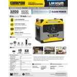 Champion Power Equipment 1,638Wh Lithium-Ion Solar Portable Power Station 100594