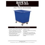 Royal Basket Trucks 10 Cu. Ft. Black Poly Truck with Wood Base and 2 Rigid / 2 Swivel Casters R08-BKX-PTC-4UNN Royal Basket Trucks 10 Cu. Ft. Black Poly Truck with Wood Base and 2 Rigid / 2 Swivel Casters R08-BKX-PTC-4UNN