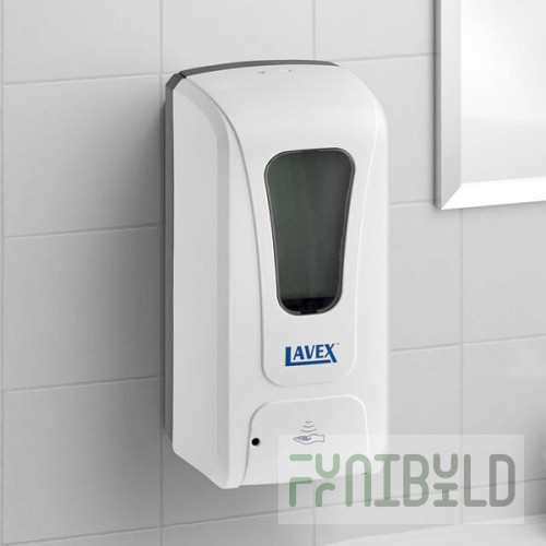 Lavex 34 fl. oz. (1,000 mL) White Automatic Foaming Soap / Sanitizer Dispenser